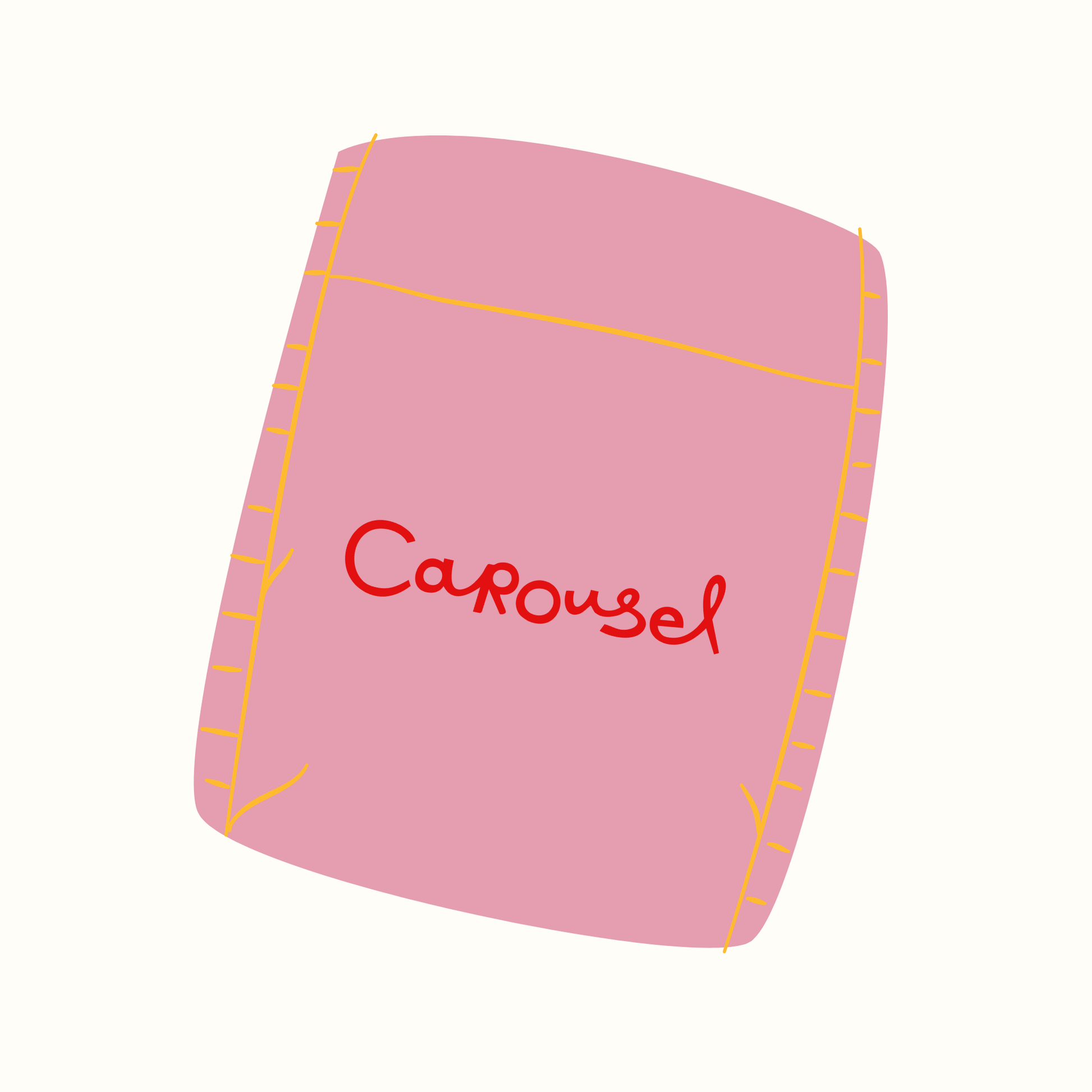 Pink polybag icon with red Carousel logo